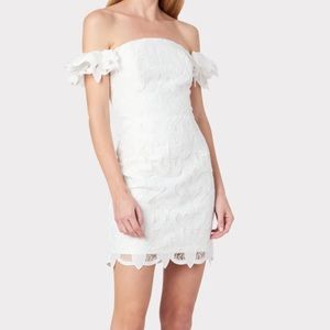 Milly Britton White Guipure Lace Dress 4 New